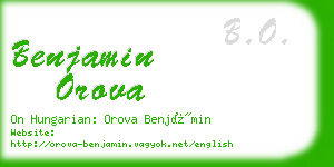 benjamin orova business card